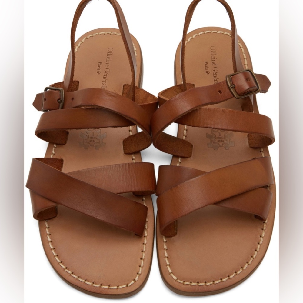 Officine Générale Tan Helios Sandals